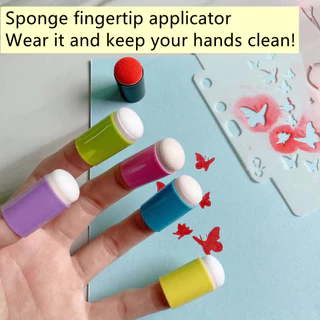 Ferramenta de Pintura de Dedos Esponja Não mãos sujas. Desenho com os dedos Pintura a tinta e argila Papelaria Material para estudantes Material de escritório