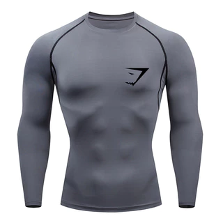 Proteção Solar Camiseta Atlética De Manga Longa Para Homens Segunda Treino De Pele Compressão Base Skinny Quick Dry Solid Color Gym Running T-Shirt Workout Clothing