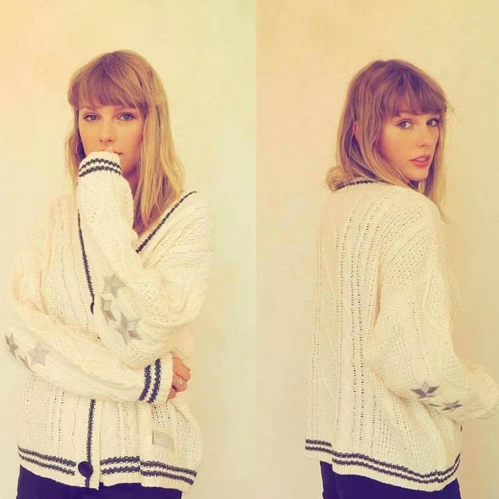 Taylor Swift Estilo Folclórico Sweater Cardigan