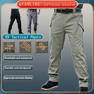 [X9 Calça Tática Extensível Espessa De Carga Ao Ar Livre À Prova D