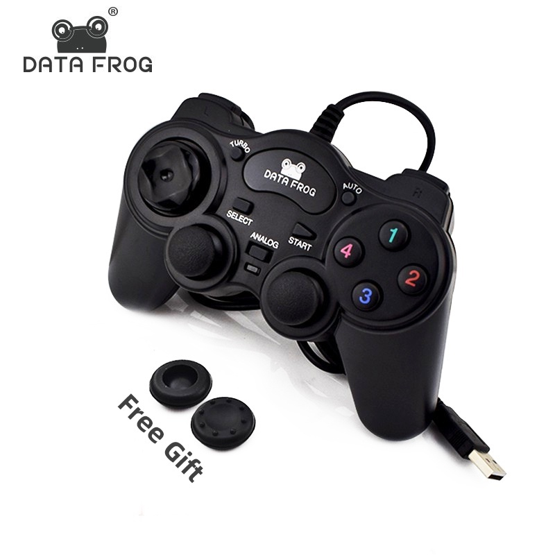 DATA FROG USB 2.0 Gamepad Com Fio Para PC Port til Tablet Vibra o