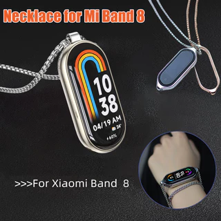 Colar De Metal Para Mi Band 8/7/6/5/4/3 Pulseira De Aço Inoxidável Uso Duplo Substituível