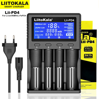 Carregador Inteligente De Bateria De Lítio Liitokala Lii-PD4 18650 Para 1.2V 3.7V 3.2V 3.85V AA/AAA 26650 16340 25500 18350 NiMH