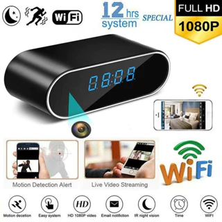 1080P Mini-Câmera Oculta Relógio Sem Fio WIFI Micro De Vídeo Digital Com Alarme Noturno IR Pequena DVR , NO 2K/4K em Oferta na Shopee