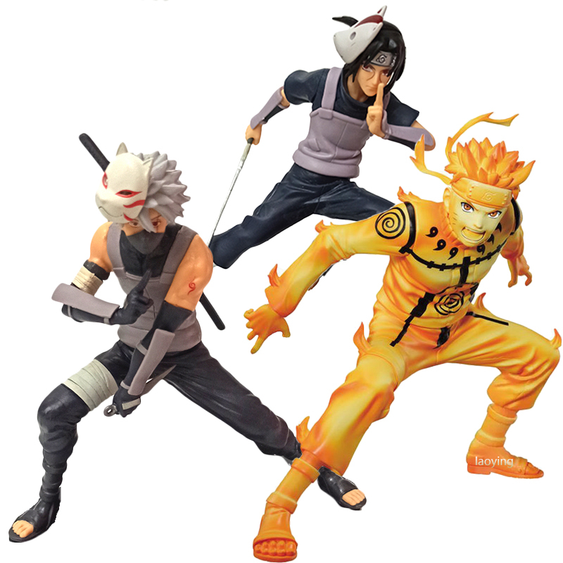 Ninetales Uzumaki Naruto Hatake Kakashi Figura De Ação Uchiha Itachi Anime Doll Kids Brinquedos
