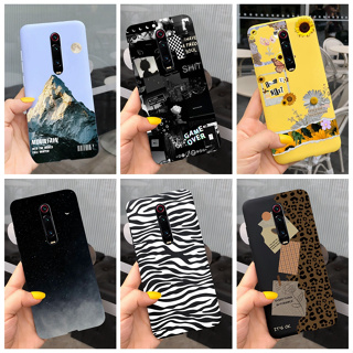 Animais bonitos dos desenhos animados pintados Slim Matte Cover para Xiaomi  Redmi 9 T 5G, Shell