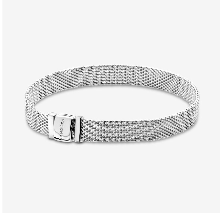 Pulseira Bracelete Reflexions P Forma De Malha De Prata 925 Berloque Pingente Charmes Flat Pare Pulseira Bracelete