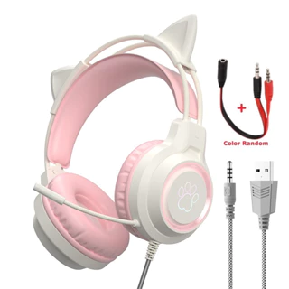 Fone De Ouvido Para Jogos RGB USB + 3.5MM PC Gamer Com Fio Cancelamento De Ruído Do Microfone Portátil PS4 PS5