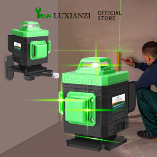 Laser Nível 4D Linhas Cruzadas De Luz Verde Auto-Nivelamento 360 Rotatável Indoor Alternando Direto Horizontal Vertical