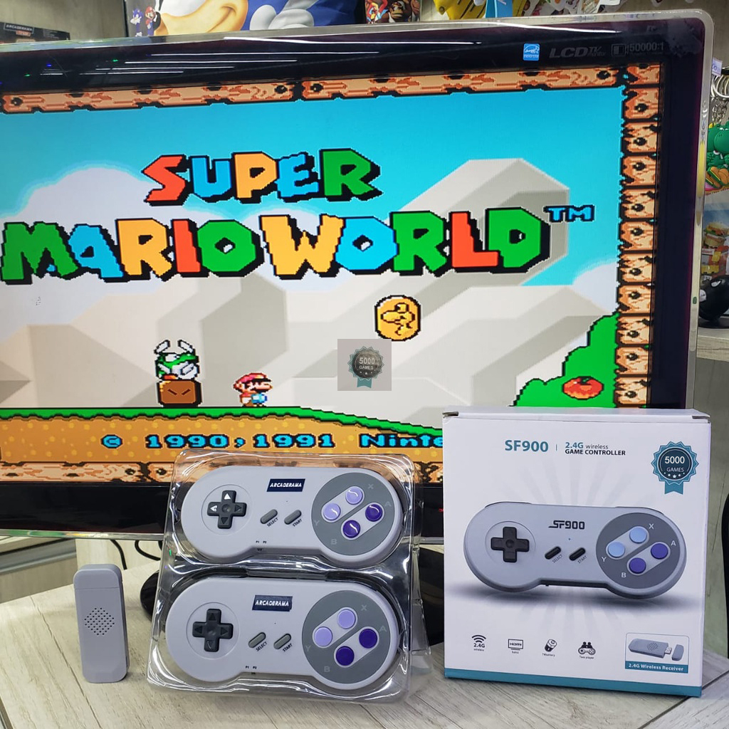 Super Nintendo SF900 Console de Videogame, TV Game Stick, Construído em  6100 + Jogos, Saída HD, Jogador Portátil com Gamepad Sem Fio - AliExpress