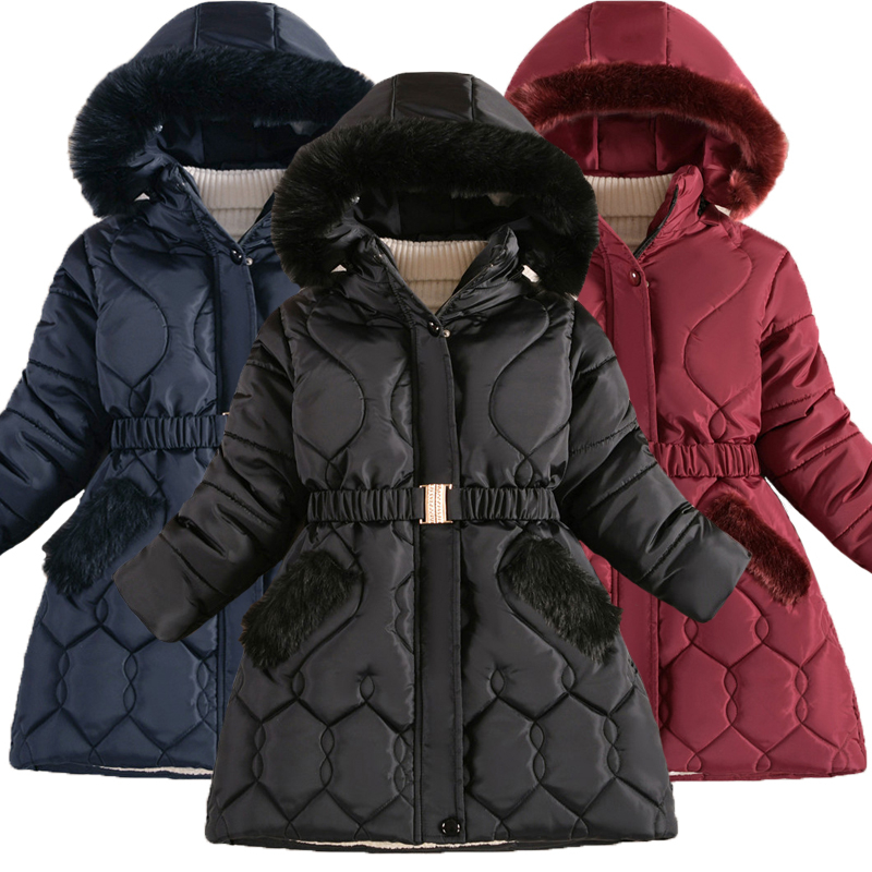 4-12 Anos Inverno Mantenha O Casaco Quente Para Meninas Quentes 3 Cor ...