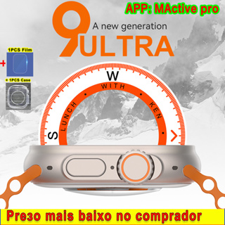 Relógio Original U9 Ultra Inteligente Série 49MM 9 Bússola GPS Rastreador 450 MAH NFC Jogo 9 Bluetooth Chamada Siri