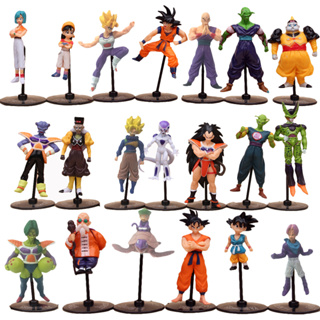 12pcs Dragon Ball Kakarotto Action Figures Hitto Beerus Burdock Anime  bonecos colecionáveis Vegeta Filho Goku Kids Toys