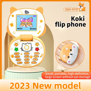 2023 Novo f80 Mini Flip Phone Telefone Fofo Koki Girl 1.8 Inch SOS Bluetooth MP3 FM Rádio Player Cartoon Dual SIM Kids Móvel