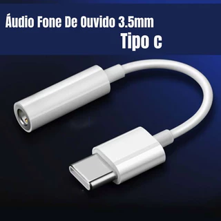 Adaptador Tipo C Type C Para P2 Áudio Fone De Ouvido 3.5mm