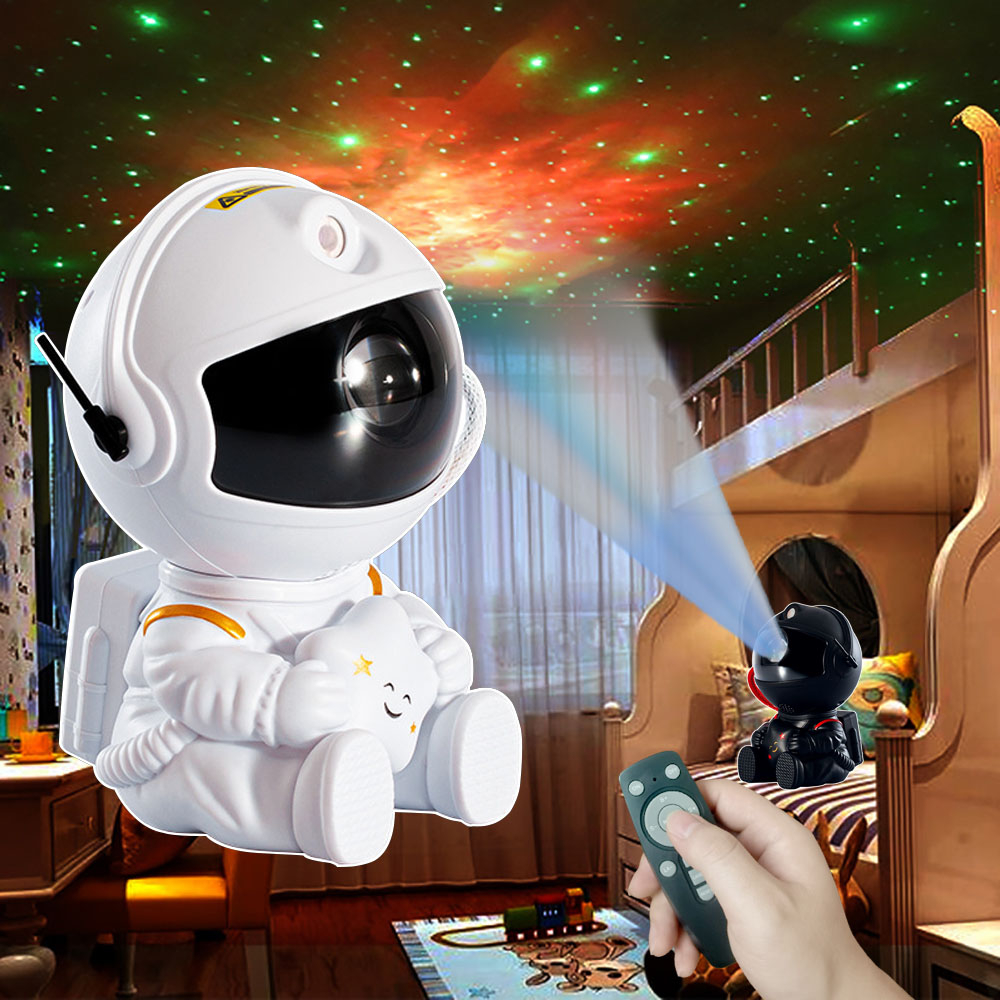Astronauta projetor céu estrelado galáxia estrelas projetor lâmpada led para quarto quarto decoração festa luz noturna presente
