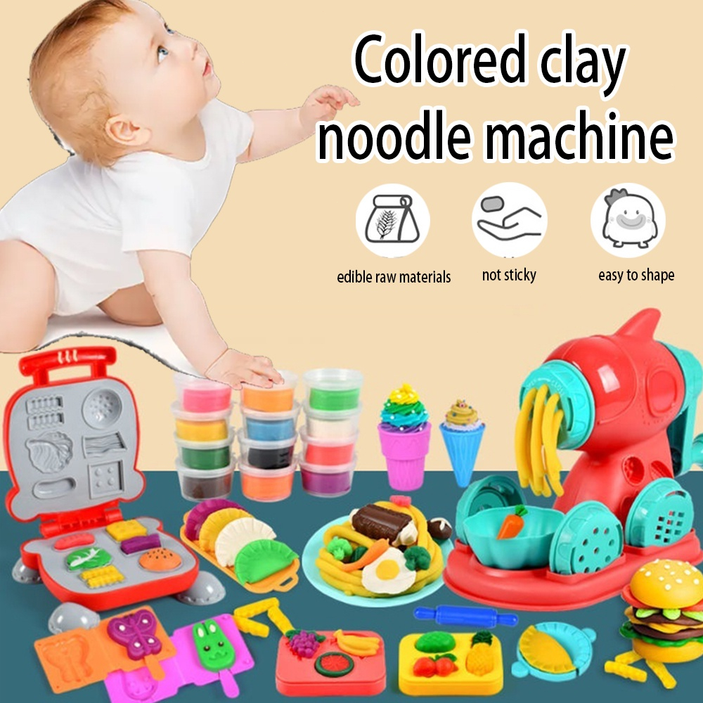Pretend Play Dough Tools Sets para Crianças, Brinquedos da Casa, Macarrão,  Sorvete, Máquina De Bolo, Plasticina Criativa DIY, Moldes De Argila -  AliExpress