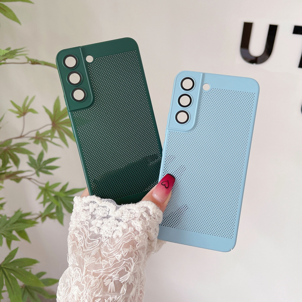 Capa Dura De Dissipação De Calor Oco Para Telefone Samsung Galaxy S22 Ultra S22 Plus Com Filme Protetor De Câmera De Vidro
