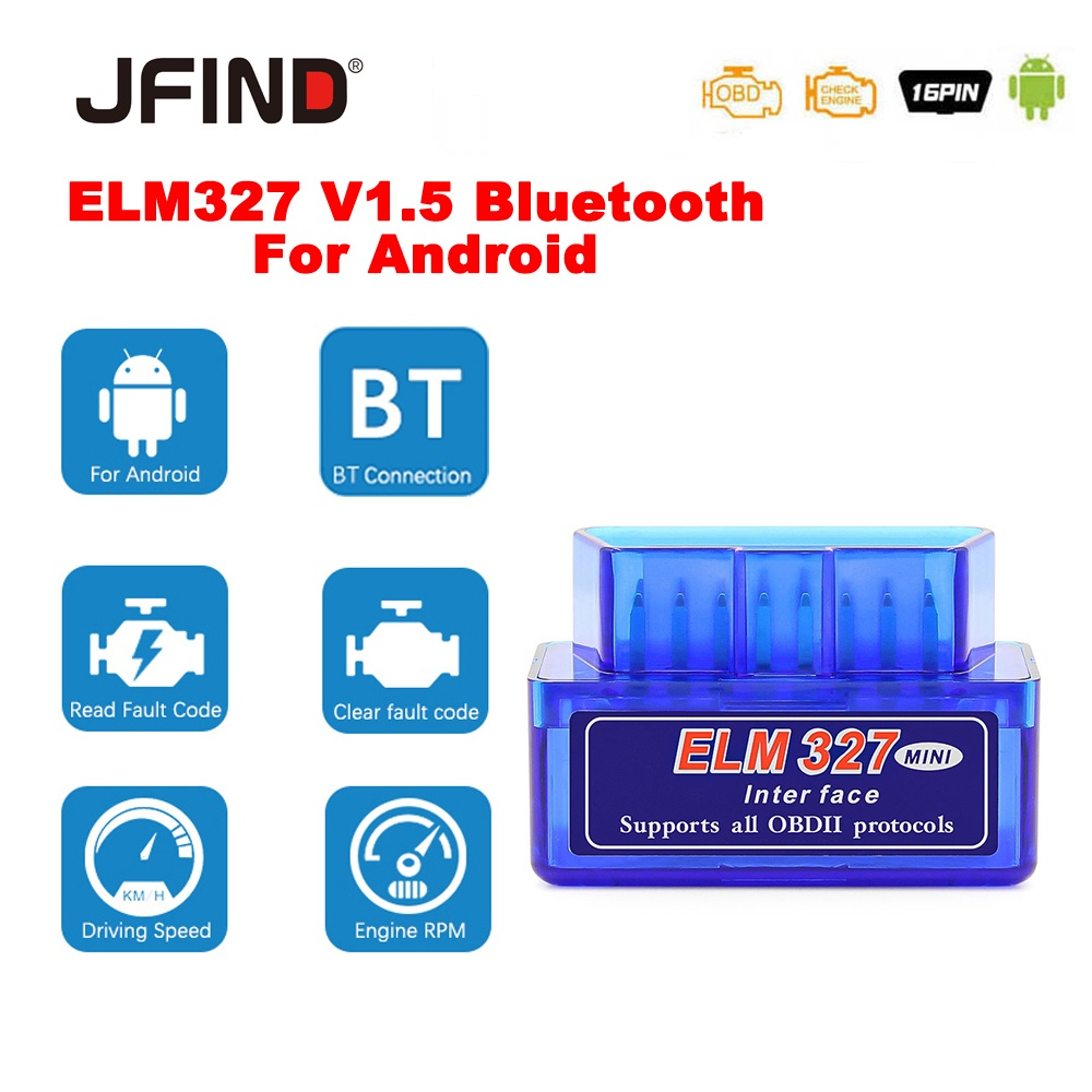 Adaptateur OBD2 Bluetooth ELM327 - Diagnostic Auto, Lecture/effacement Codes Erreur, Compatible IOS/Android/Windows