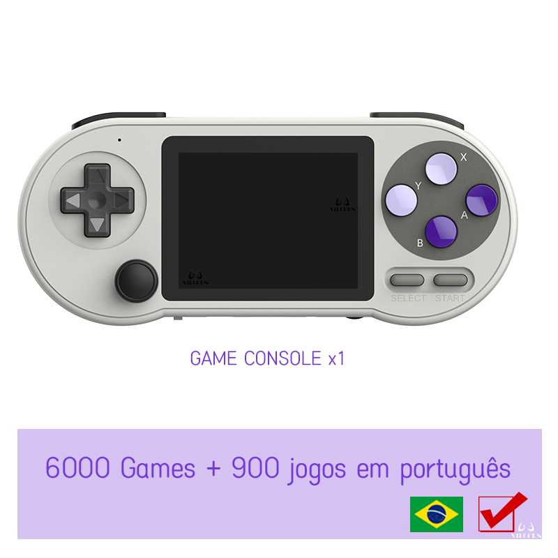 VILCORN Mini Console De Vídeo Game Portátil 6000 Retro Games Embutido ...