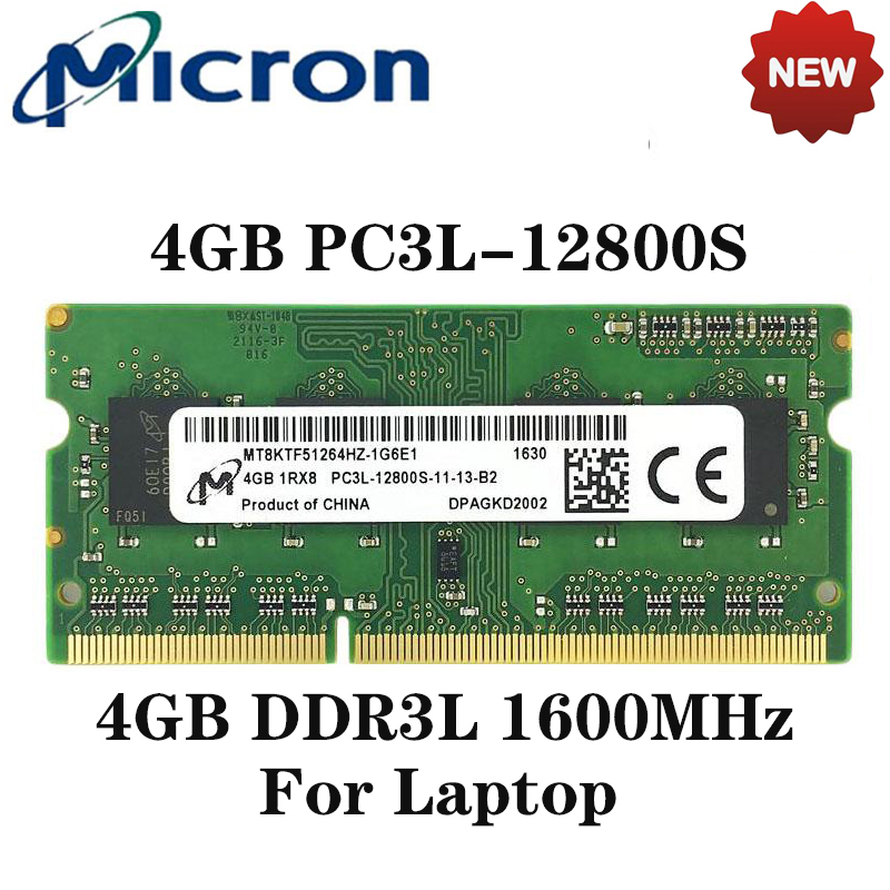 Ram Micron 2GB 4GB 8GB DDR3 1066MHZ 1333MHZ 1600MHZ 1866MHZ SODIMM 1.35V 1.5V Acessórios Para notebook Com Memória