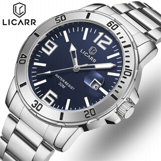 Relógio Masculino LICARR De Luxo Comercial De Quartzo Militar Casual À Prova D
