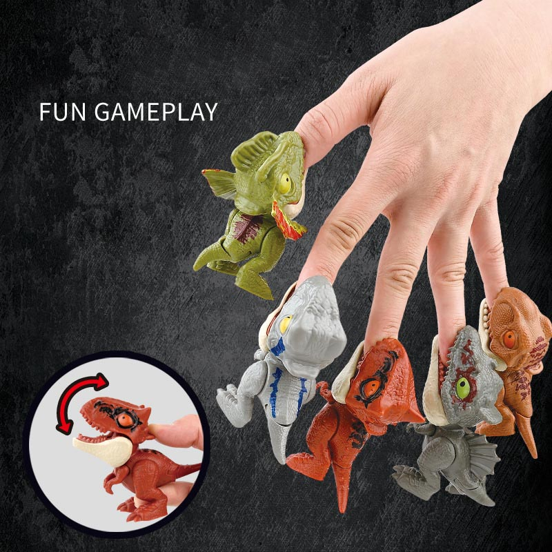 【Novidade】 Finger Dinossauro Mordedor-Modelo Móvel De Brinquedo Realista
