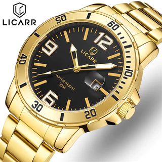 LICARR Relógios Masculinos Da Marca Relógio Casual De Quartzo À Prova D
