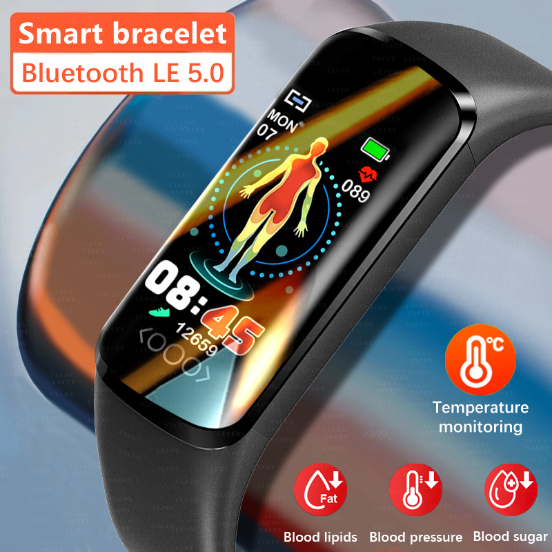 2023 Novo Monitor De Glicose Sanguínea Smart Watch Men ECG + PPG Medição De Pressão Arterial IP67 Esporte À Prova D'água SmartWatch Ladies