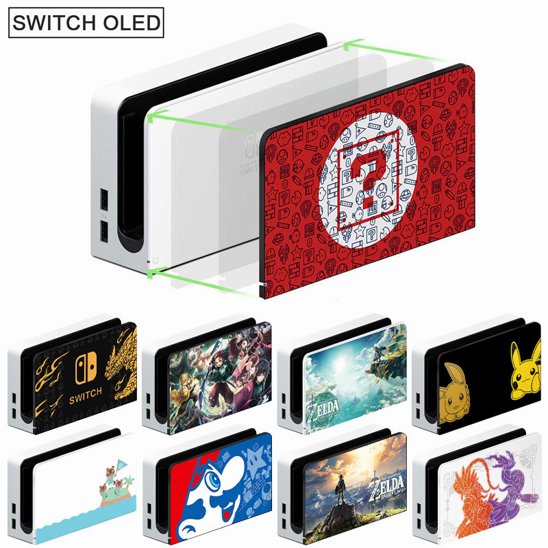 Capa De Substituição Para Nintendo Switch Oled Dock Case Anime Cartoon Decorativa Placa Frontal Protetora Capinha Acessórios