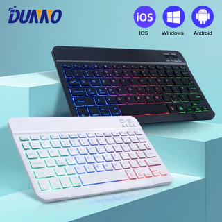 Teclado Sem Fio RGB Retroiluminado Para iPad Telefone PC Android IOS Windows Compatível Com Bluetooth De 10 Polegadas Recarregável