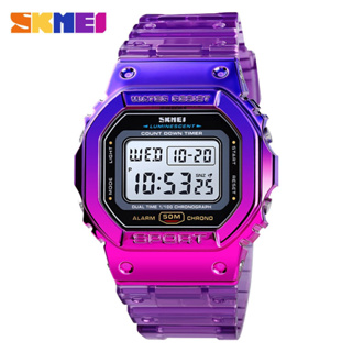 Relógio De Pulso Digital Feminino SKMEI Official 1622 Fashion Cool Girls Relógios Femininos Com Pulseira Transparente