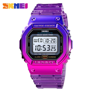 Relógio Digital Feminino À Prova D'água SKMEI Fashion Cool Girl Color Watch Transparente 1622