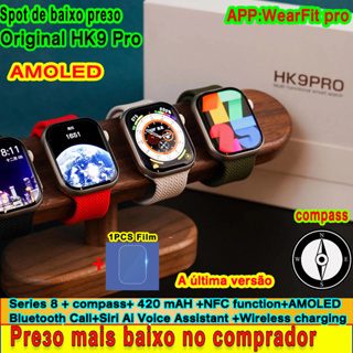 ChatGPT Original HK9 Pro Gen2 AMOLED Série Smartwatch Relógio Inteligente Bússola De Toque Suave Siri Chamada NFC 420MAH