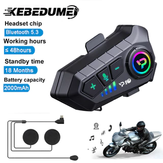 Fone De Ouvido Bluetooth 5.3 Para Motocicleta Sem Fio IPX6 Redução De Ruído À Prova D'água 2000 mA Capacidade Da Bateriasuper Long Standby HandsFree