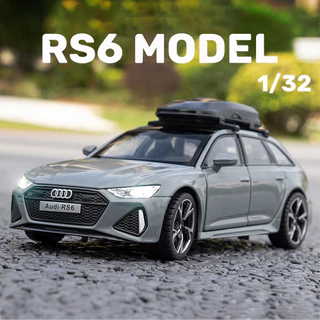 1 : 32 Escala Audi RS6 Carro De Liga Modelo Diecast Som Leve Coleção Amantes De Carros Kids Birthday Gift Metal Boys Toys