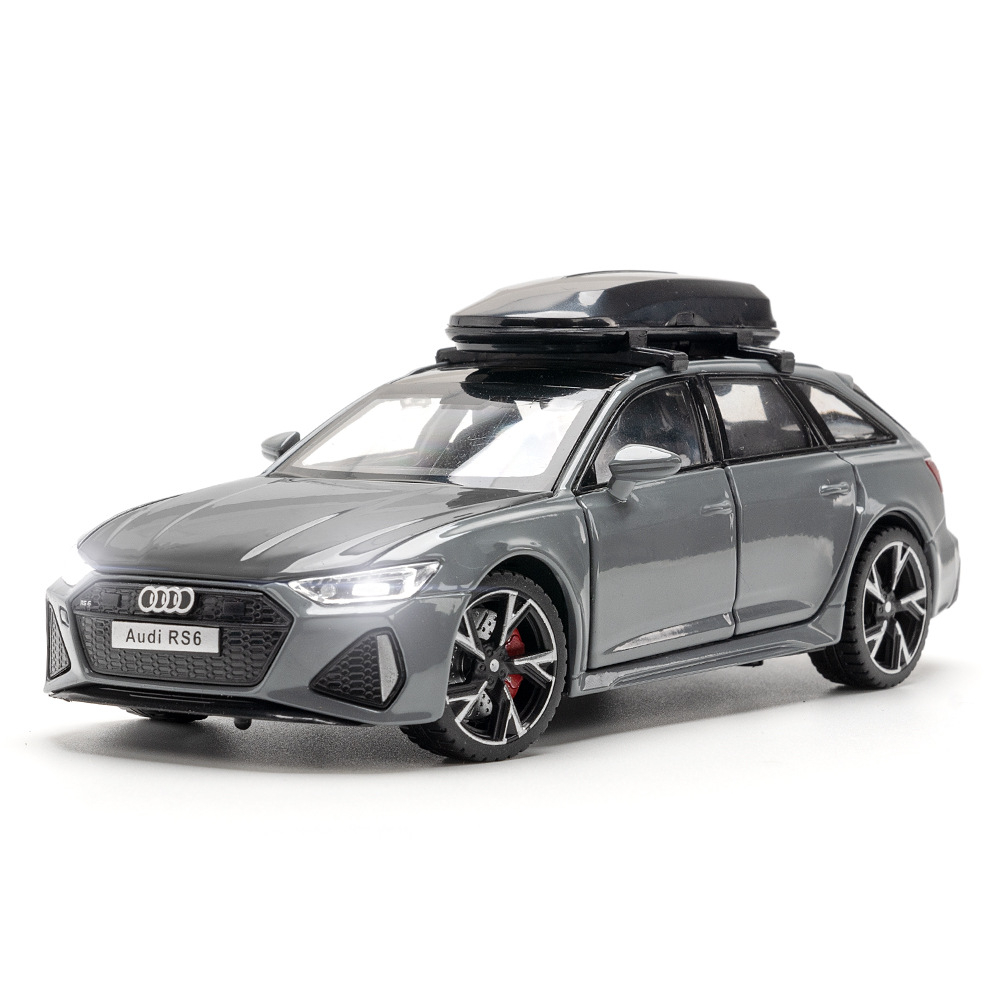 1 : 32 Escala Audi RS6 Carro De Liga Modelo Diecast Som Leve
