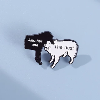 Outro Um Morde O Pino De Esmalte Os Cães De Pó Canções De Música Engraçadas Meme Broche Lapela Crachá Jóias Presente Para Amigo