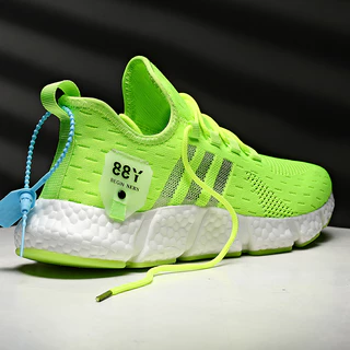 Sapatos Masculinos Novos Tênis Casuais Leves E Respiráveis Para Esportes Ao Ar Livre Corrida De Moda De Verão Caminhada De Lazer Mais Tamanho Verde