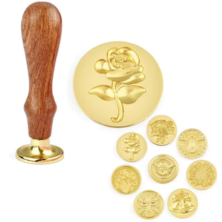 Retro Sealing Wax Stamp Head Letter Seals Stamp Set Ferramentas Post Decor Selos de madeira Selo de cera antigo Stamp