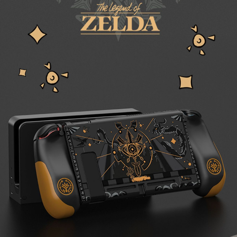 Case Capa Nintendo Switch OLED Zelda Nintendo Switch Acessórios 3D Formando Anti-Choque Anti-Impressão Digital Posicionamento Preciso Furo A Lenda De Zelda (Palmilha Não Está Incluída)