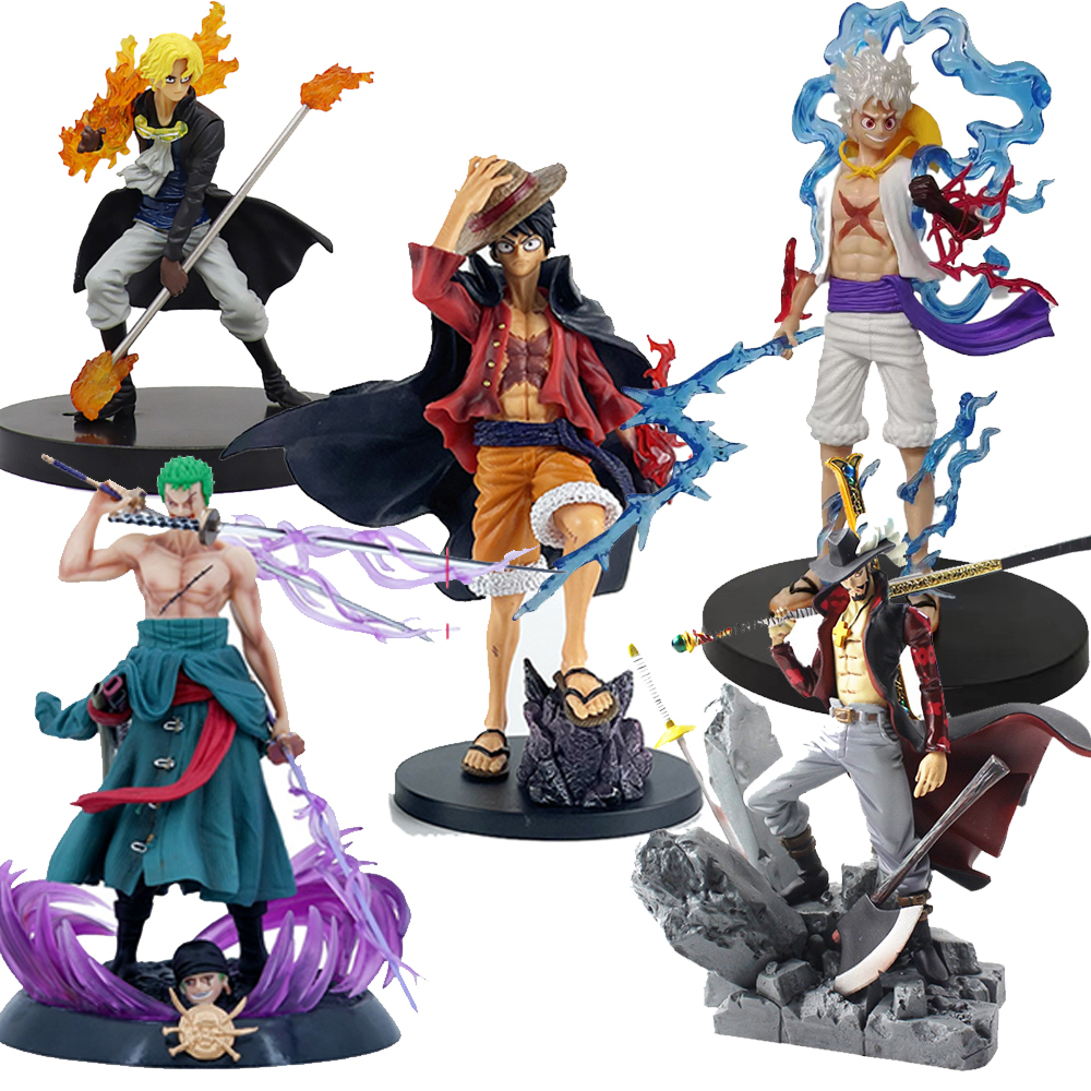 Action Figure - Kit 2 Akuma no mi (Gomu - Doku) - One Piece - Anime Figure  - Mangá - Colecionavel de anime - Otaku - Luffy - Figuras de ação 