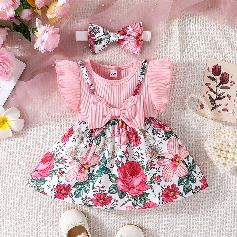 Vestido kawaii rosa arco para bebés, roupa de criança, babados vestidos em  camadas, boutique, moda chique, glamouroso, novo, 2023 - AliExpress