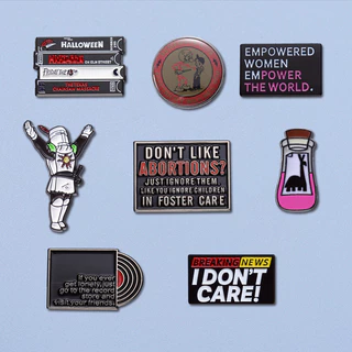 Citações De Texto Esmalte Pino Punk Vintage Record Broche Criativo Pins Lapela Crachás Broches Redondos Jóias Presente Para Amigos