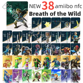 38pcs Zelda Amiibo A Lenda De : Lágrimas Do Kingdo Deus Fantasma Equipamento De Espada Crossover Card Switch NFC Game Chip