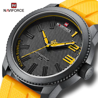 Relógio De Pulso NAVIFORCE 9202T Homem Marca Top Militar Esportivo À Prova D'água Masculino Fashion Silicone Strap Quartz