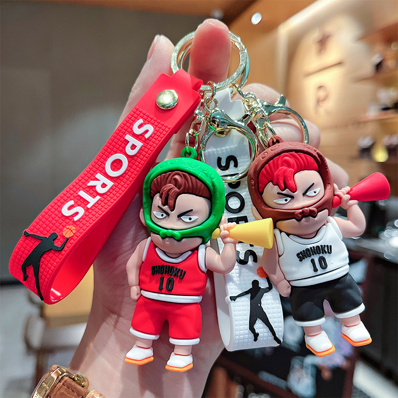 Desenho animado Clássico Slam Dunk Keychain Sakuragi Flower Road Kaede Rukawa Pingente de Boneca Anime Japonesa Tridimensional