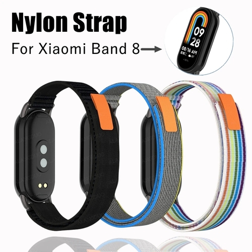 Pulseira De Nylon Para xiaomi mi band 8 Multicolor Substituição Correia Correa
