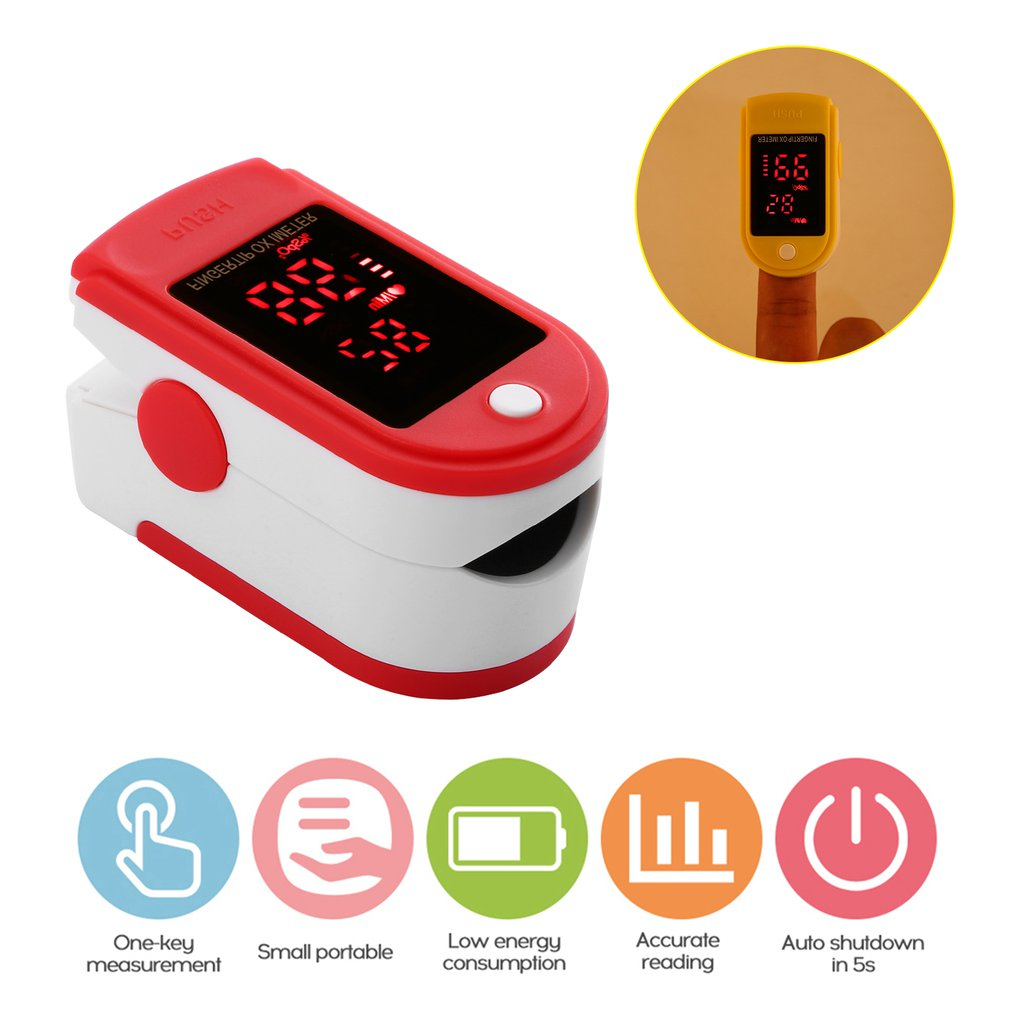 Pulse Oximeter LED Display Finger Oximeter Oxygen Saturation Monitor ...