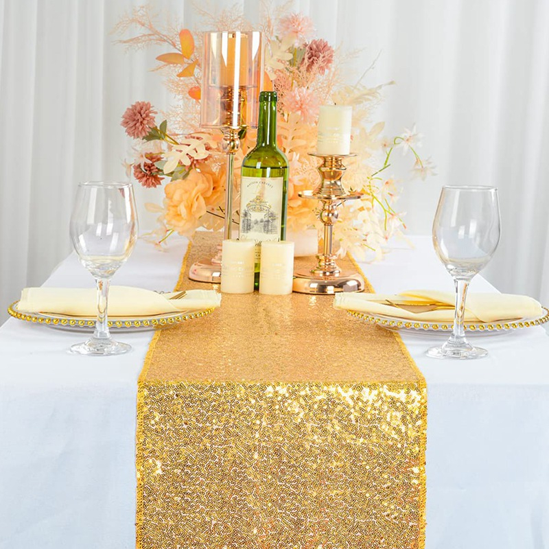 0.3 * 1.8M Pano De Mesa De Lantejoulas 6 Lugares Colorido Para Decorações De Festa De Aniversário De Casamento Chuveiro De Bebê